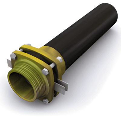 موصل برونز KPS ذكر طويل مع فلنجة - 4 بوصة - 110 مم