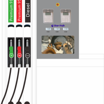 RT-EC364 Fuel Dispenser 6NZL WITH 2TV